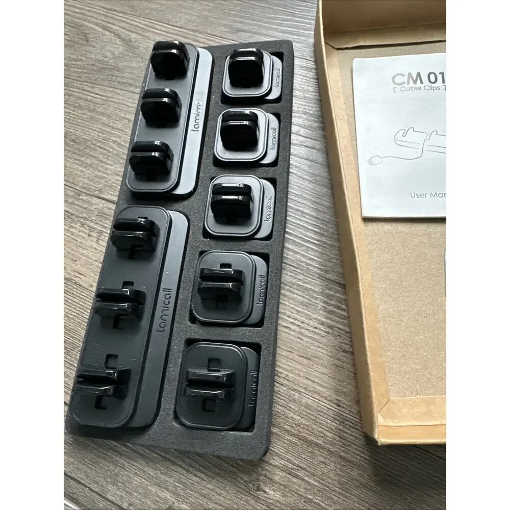 Lamicall 5+2 Packs Cable Spring Holder Clips, Cord Organizer for Desk